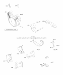 Blower Housing Air Guides Back Plate Diagram and Parts List for 295346-0119-B1  Briggs and Stratton Engine